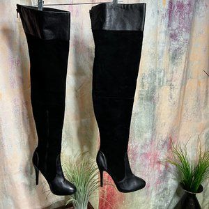 📌Colin Stuart Black Over the Knee Heeled Boots